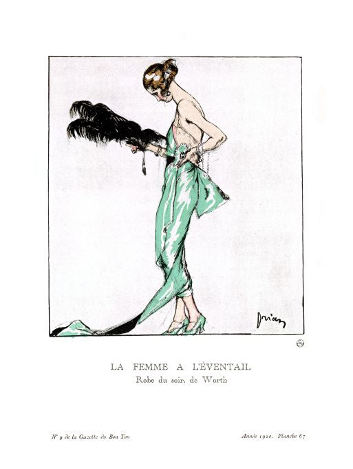 Bon Ton Print - 1920 La Femme a Leventail - Drian