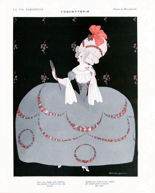 Pin Up - Girl in Court Dress  - Brunelleschi - 1913