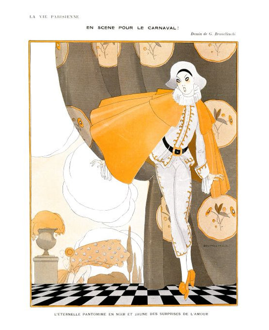 Pin Up - Girl in Cape - Brunelleschi - 1914