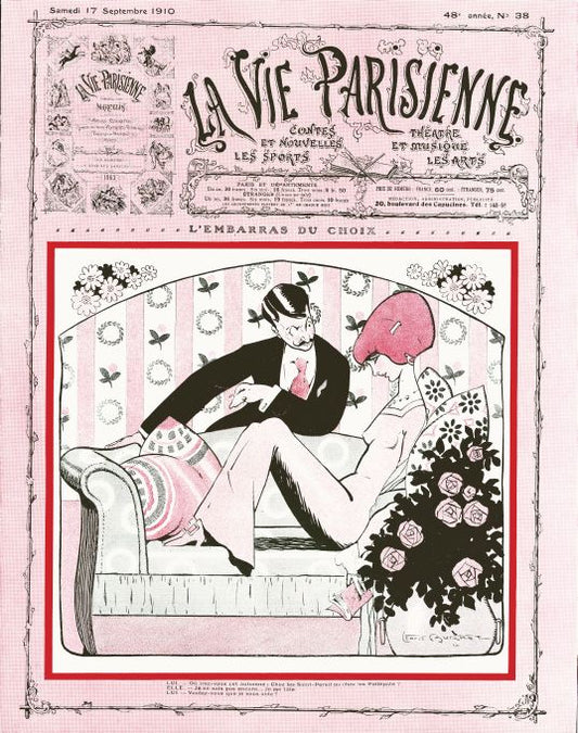 Pin Up - Sad Girl w/Man - Burret - 1910