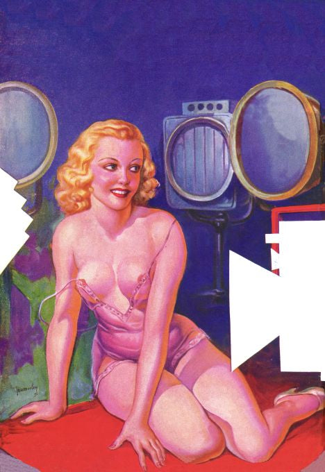 Pin Up - Blonde Girl in Teddy on Film Set - Burley - 1937