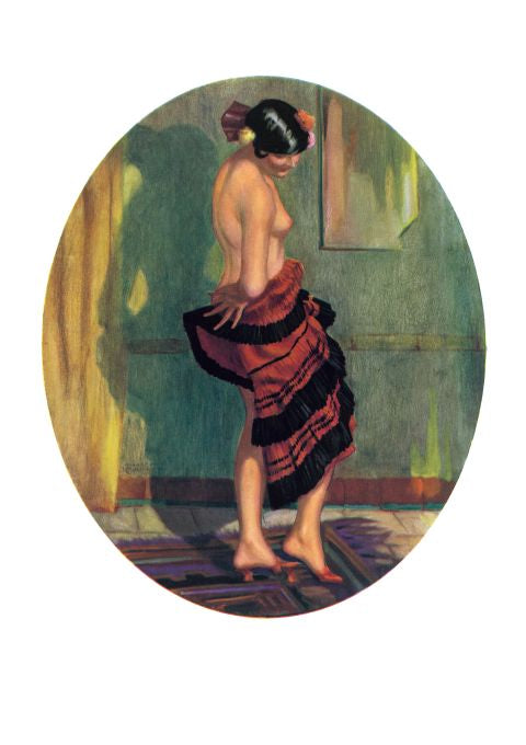 Pin Up - Nude Girl Draped w/ Dress - Cirmeuse - 1929