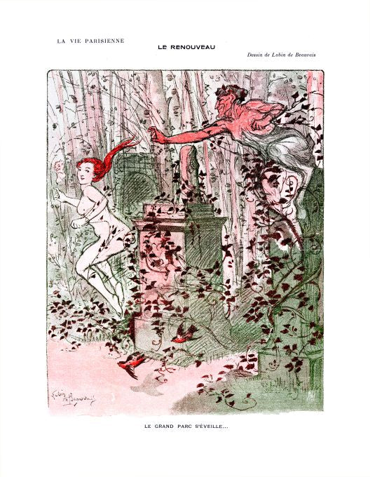 Pin Up - Nude Girl & Devil - DeBeauvais - 1909