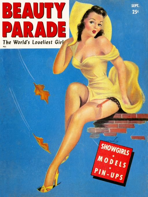 Pin Up - Girl in Yellow - DeVores - 1945