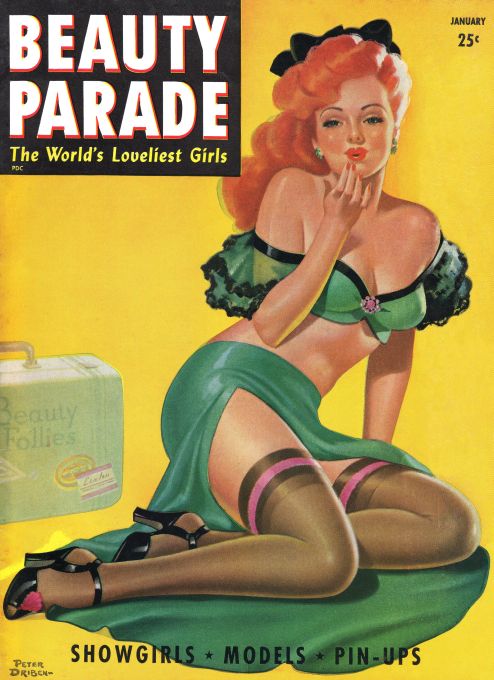 Pin Up - Girl in Green - Driben - 1946