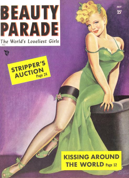 Pin Up - Girl in Green Dress - Driben - 1949