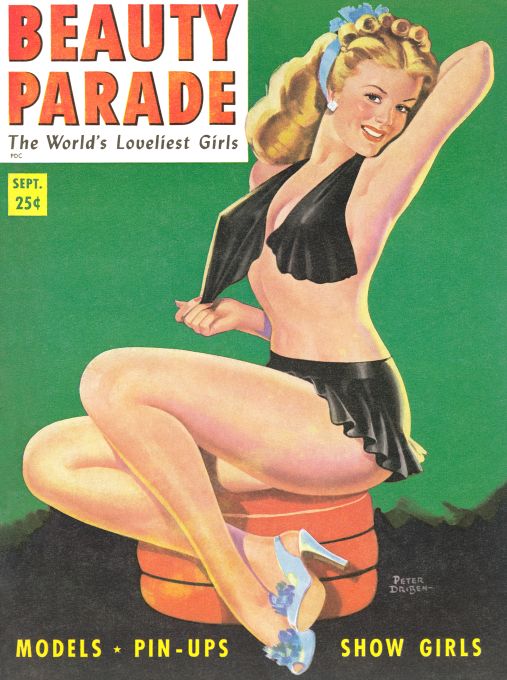 Pin Up - Showgirl in Black - Driben - 1954