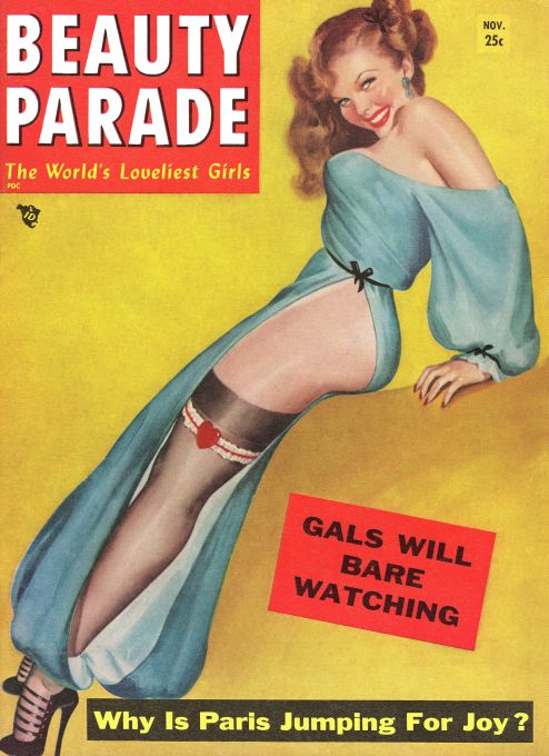 Pin Up - Redhead Girl in Blue - Driben - 1954
