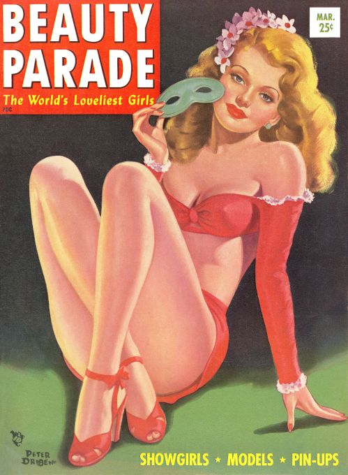 Pin Up - Showgirl in Red - Driben - 1955