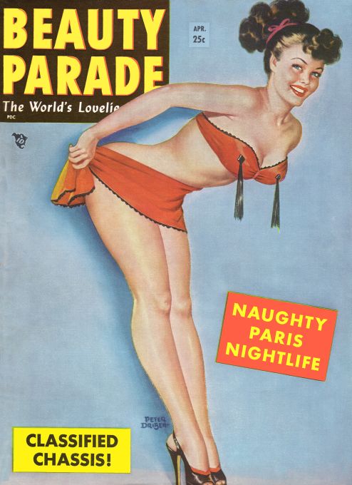 Pin Up - Showgirl in Stripes - Driben - 1955