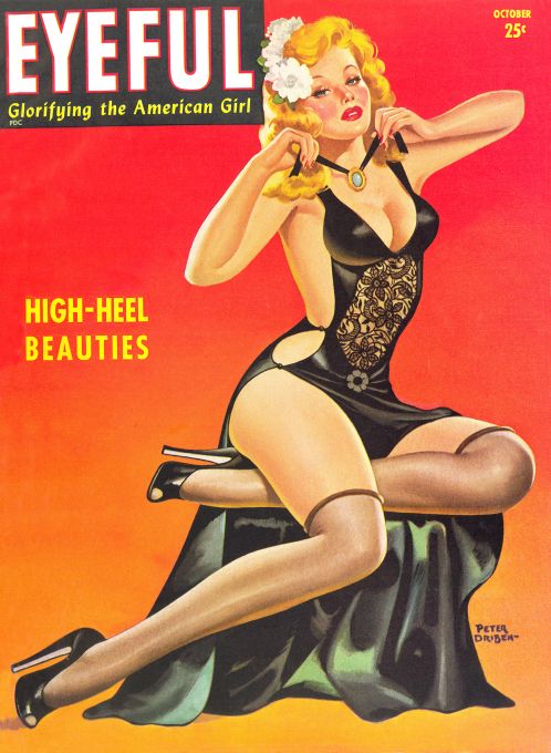 Pin Up - Showgirl in Black Gown - Driben - 1946