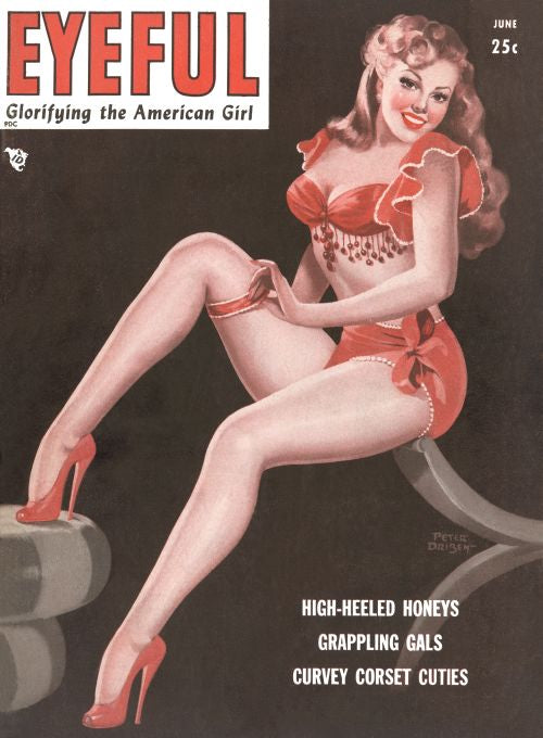 Pin Up - Redhead Showgirl in Red - Driben - 1948