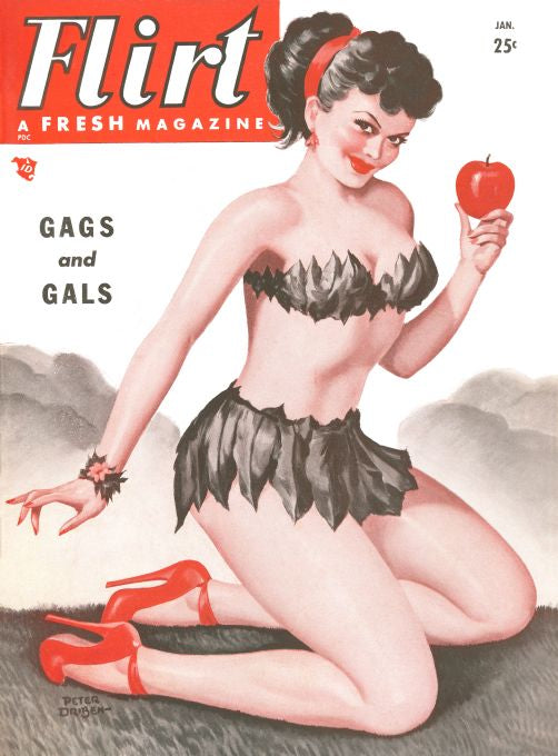 Pin Up - Girl in Black Fea rs - Driben - 1949