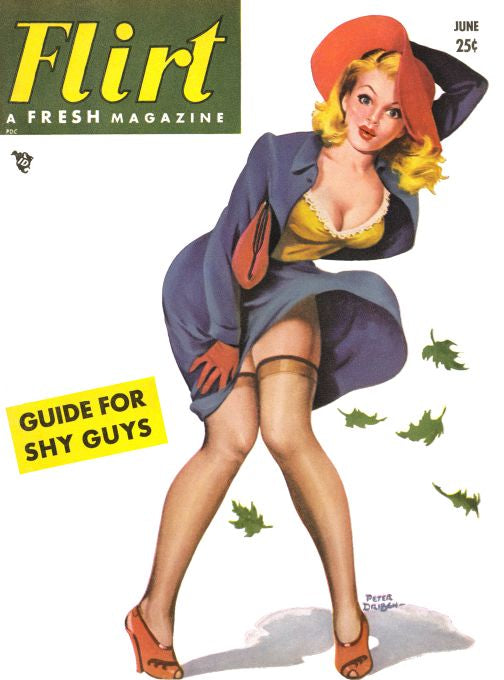 Pin Up - Girl Blown in Wind - Driben - 1950