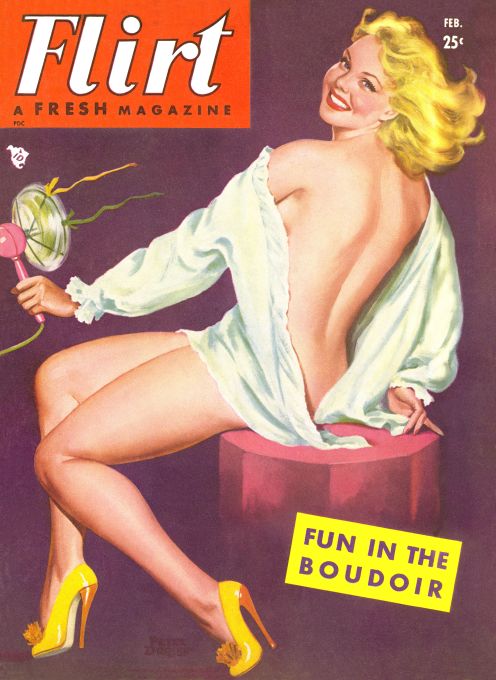 Pin Up - Blonde Girl With Fan - Driben - 1950