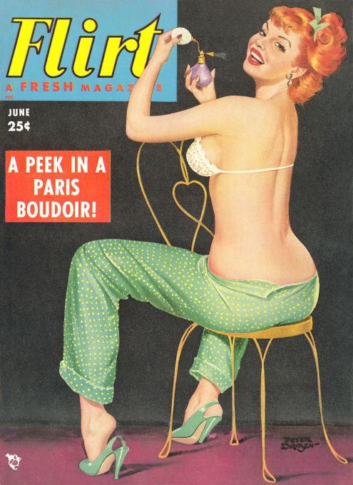 Pin Up - Girl Spraying Perfume - Driben - 1952