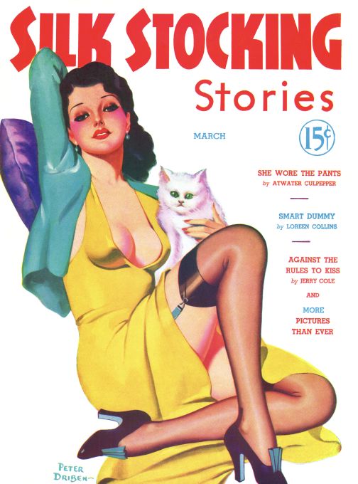 Pin Up - Girl With Cat - Driben - 1938
