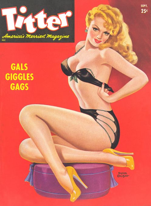 Pin Up - Girl Stripping Her Two Piece - Driben - 1946