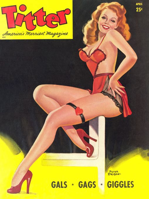 Pin Up - Girl in Sexy Pink Dress - Driben - 1946