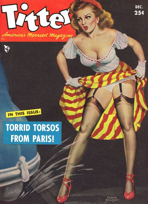 Pin Up - Girl Splashed By Car - Driben - 1952