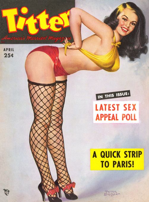 Pin Up - Girl Tying Bikini Top - Driben - 1953