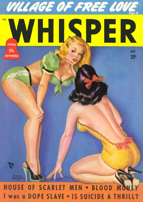 Pin Up - Two Girls Exchanging Secrets - Driben - 1949