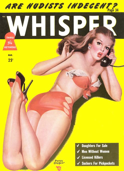 Pin Up - Girl in Lingerie On Phone - Driben - 1949