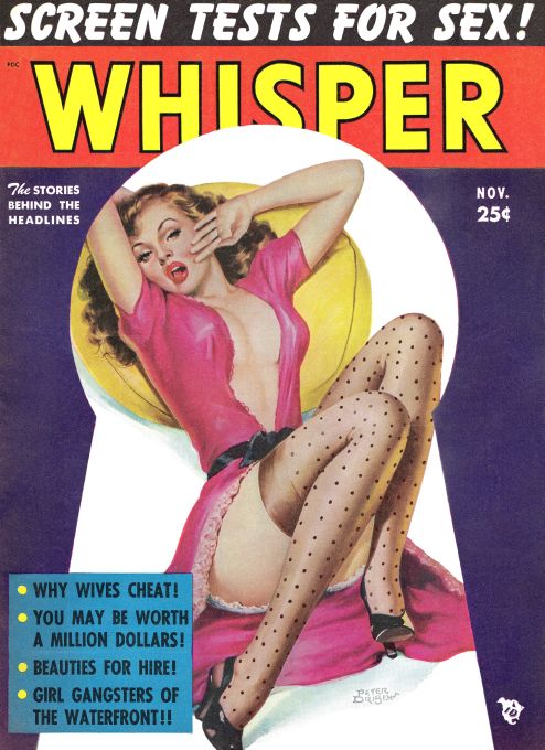 Pin Up - Girl Scantily Clad in Pink - Driben - 1952