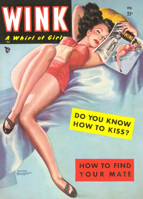 Pin Up - Girl Reading Magazine - Driben - 1950