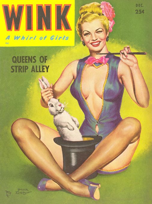 Pin Up - Magician Girl With Rabbit - Driben - 1952