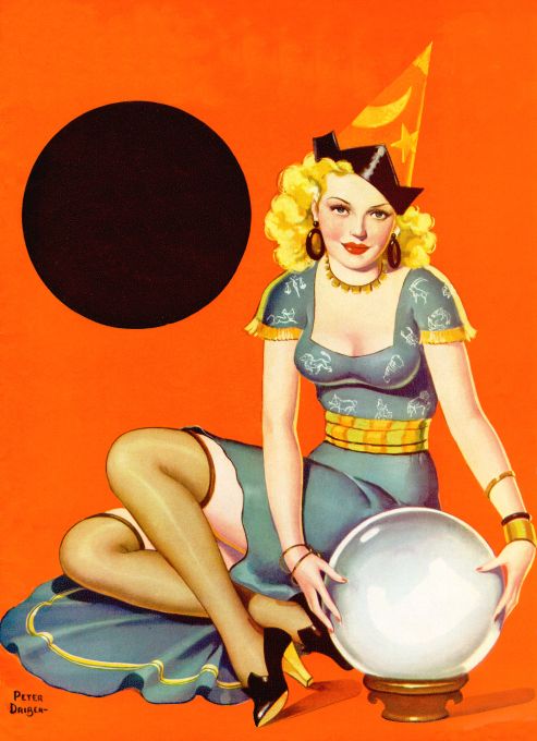 Pin Up - Blonde Fortune Teller Girl - Driben - 1939