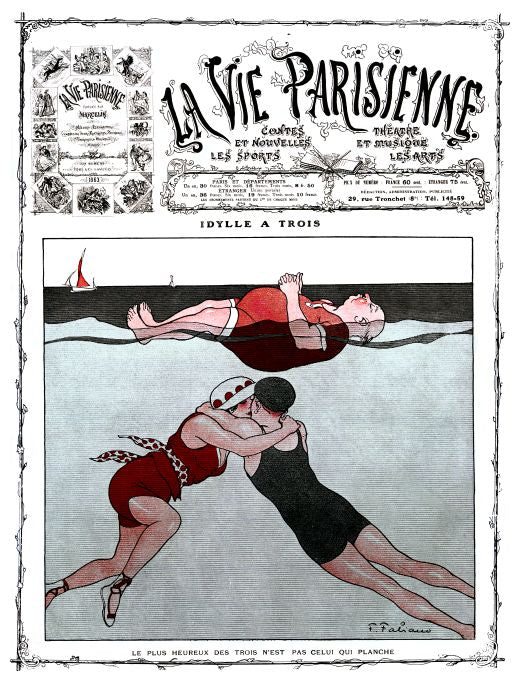 Pin Up - Girl & Man Kiss - Fabiano - 1913