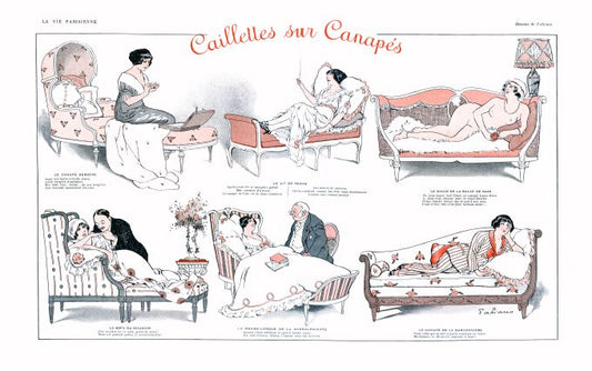 Pin Up - Girl On Couches  - Fabiano - 1912