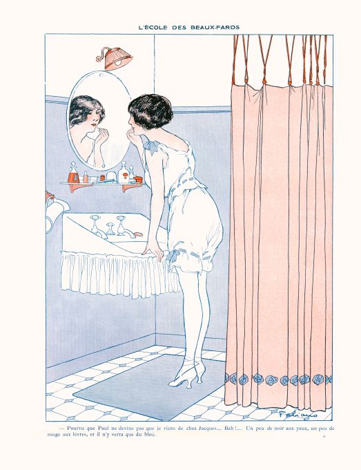 Pin Up - Girl w/Lipstick - Fabiano - 1913