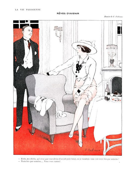 Pin Up - Girl & Man  - Fabiano - 1913