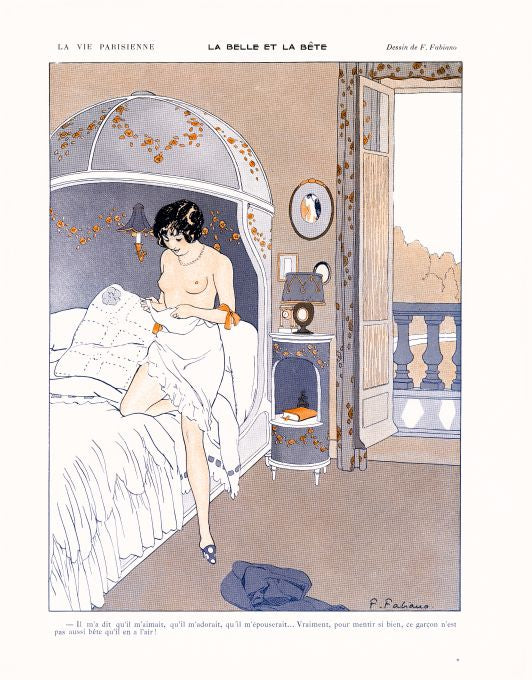 Pin Up - Girl Tries Dress - Fabiano - 1913
