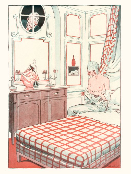 Pin Up - Girl and Voyeur  - Fabiano - 1924