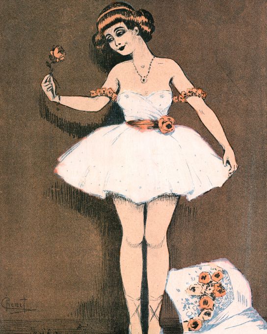 Ballerina Holding Rose - Chenet