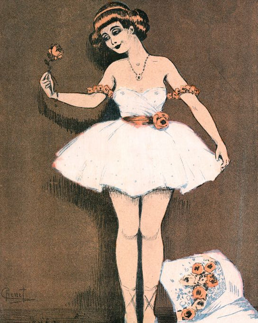 Ballerina Holding Rose - Chenet