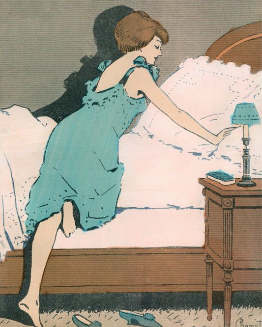 Girl Getting On Bed - Chenet