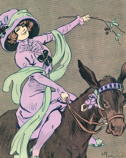 Girl On Donkey - Armengot
