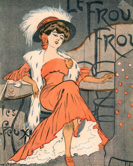Girl In Peach Dress At Cafe