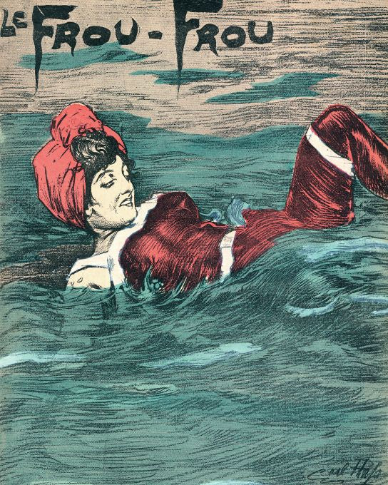 Girl In Red Swimming