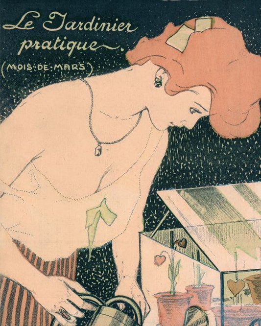 Girl Watering Garden