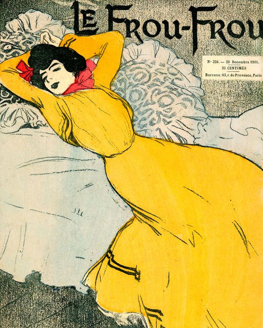 Girl Lounging In Yellow Dress - 1906