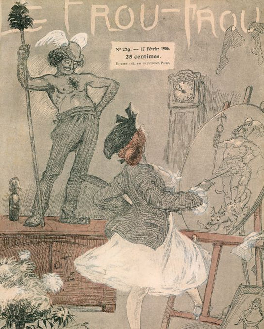 Girl Painting From Male Model - 1906