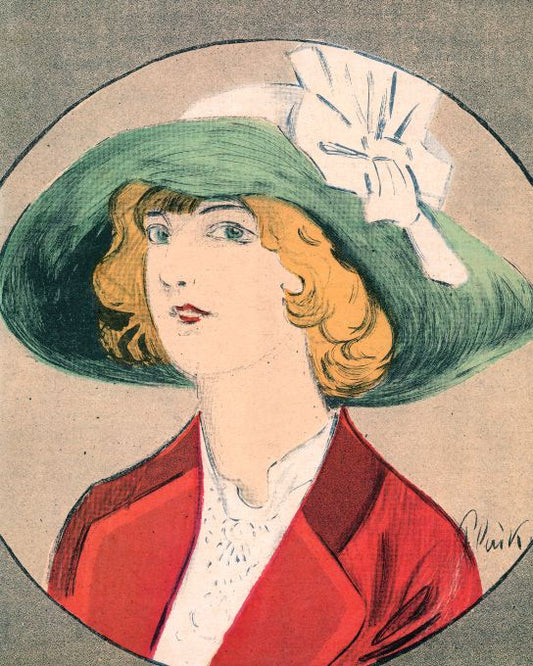 Blonde In Green Hat - 1912