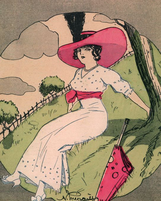 Girl In Pink Hat - 1912