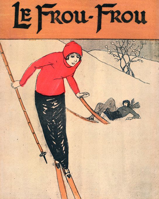 Girl Skiing - 1912