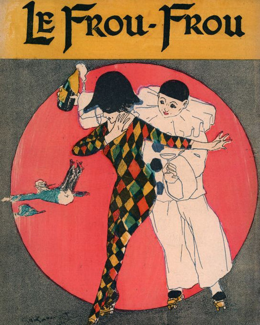 Clowns Skating w/Champagne - 1912